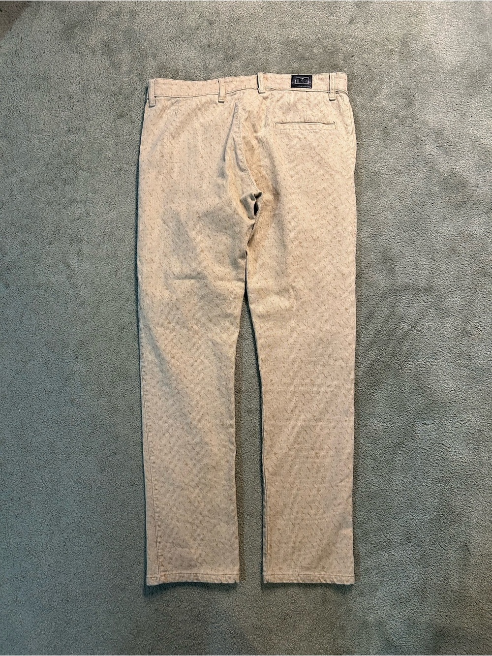 Vintage Mens Versace Couture Straight leg Tan monogram Pants Size 34x30